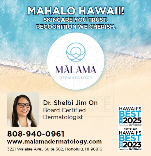 Hawaii's Best Dermatologist Dr. Shelbi Jim On at Malama Dermatology in Honolulu